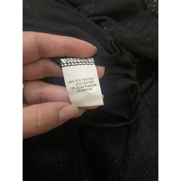 Runway Paris Women's Black/Gold Polka Dot Ruffle Layered Skirt Size S Small - Picture 5 of 5